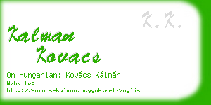 kalman kovacs business card